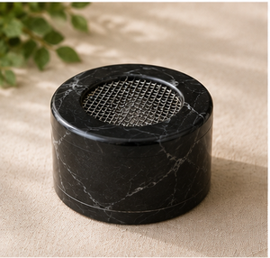 Porte-encens en bois et époxy fait main, attrape-cendres d'aromathérapie, design marbre noir, décoration de table, cadeau de méditation - Product Image 3