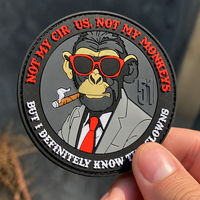 Patch en caoutchouc 3D PVC personnalisé avec fixation auto-agrippante, badge moral tactique, patchs logo en caoutchouc souple gaufré pour sac à dos et veste