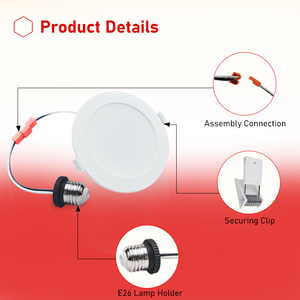 Chất lượng cao hiện đại <span class=keywords><strong>LED</strong></span> Trần downlights Dễ dàng cài đặt chiếu sáng trong nhà lõm Nhôm + Nhựa 2-năm Bảo hành 10 Wát - Product Image 2