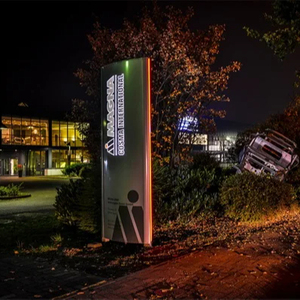 Haute vente publicité extérieure LED signe en acier inoxydable pylône signe pour le <span class=keywords><strong>trafic</strong></span> et les caissons lumineux de porte d'hôtel - Product Image 5