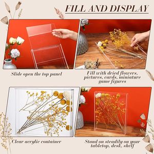 Riquadro ripiano in acrilico ecologico per matrimonio con cornice a forma di fiore e <span class=keywords><strong>ombra</strong></span> foto per cornice fatta a mano di san valentino - Product Image 2