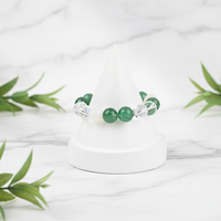 Nouveauté : Bracelet en quartz vert fraise et pierre de lune, design tendance, pierres précieuses naturelles, pour femme, idéal comme cadeau
