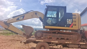 Excavatrice sur chenilles Caterpillar 315E d'occasion, faible nombre d'heures, débit de pompe de 276 L/min pour le terrassement et l'aménagement paysager - Product Image 3