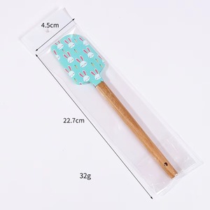 Creative Printed <b>Silicone</b> Spatula with Beechwood Handle, Cream Cake Spatula, <b>Baking</b> and Cooking Mixing Knife - Product Image 6