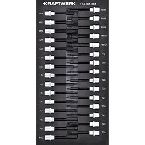 Kraftwerk 3/8 ''Socket L. Hexagon TX Multi-Tooth Ribe 30PC Inlay 20x40 - Product Image 1