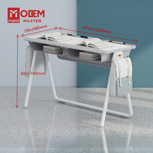 MINYI CABALLETE Moderno Asiento Doble Plástico Escuela Escritorio y Silla Set Middle School Student Furniture - Product Image 4