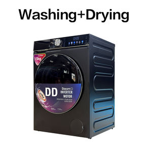 Ensemble lave-linge sécheuse automatique à chargement frontal intelligent 15 kg Économie d'énergie Acier inoxydable 220V Contrôlé par application - Product Image 4