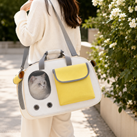 Sac de transport léger pour chat en Oxford PVC avec fenêtre en maille respirante, poche avant et poignée de transport portable – Vente en gros de sacs de transport pour animaux de compagnie