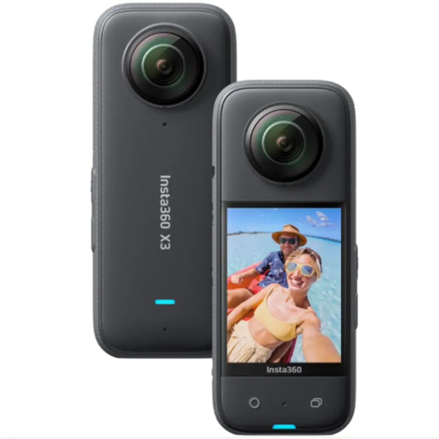 Kamera aksi olahraga Insta 360 X3 5.7K, Video aktif HDR Mode 10M tahan air dengan stiker swafoto