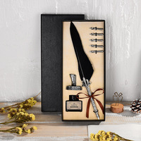 Kit d'écriture de calligraphie haut de gamme, couleur personnalisée, cadeau promotionnel de luxe, stylo plume