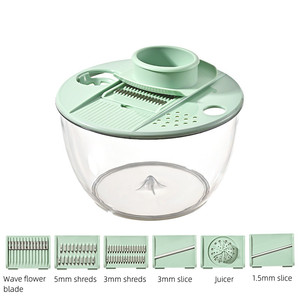 Latest 6 in 1 Salad Spinner Multifunctional Veggie Food Shredder Slicer Dicer Cutter Vegetable Chopper - Product Image 5
