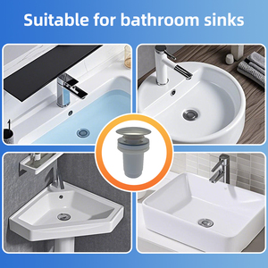 Bộ lọc rác chậu rửa chén và bộ thoát nước bằng nhựa OEM, kiểu bật lên, có ngăn tràn - Product Image 6