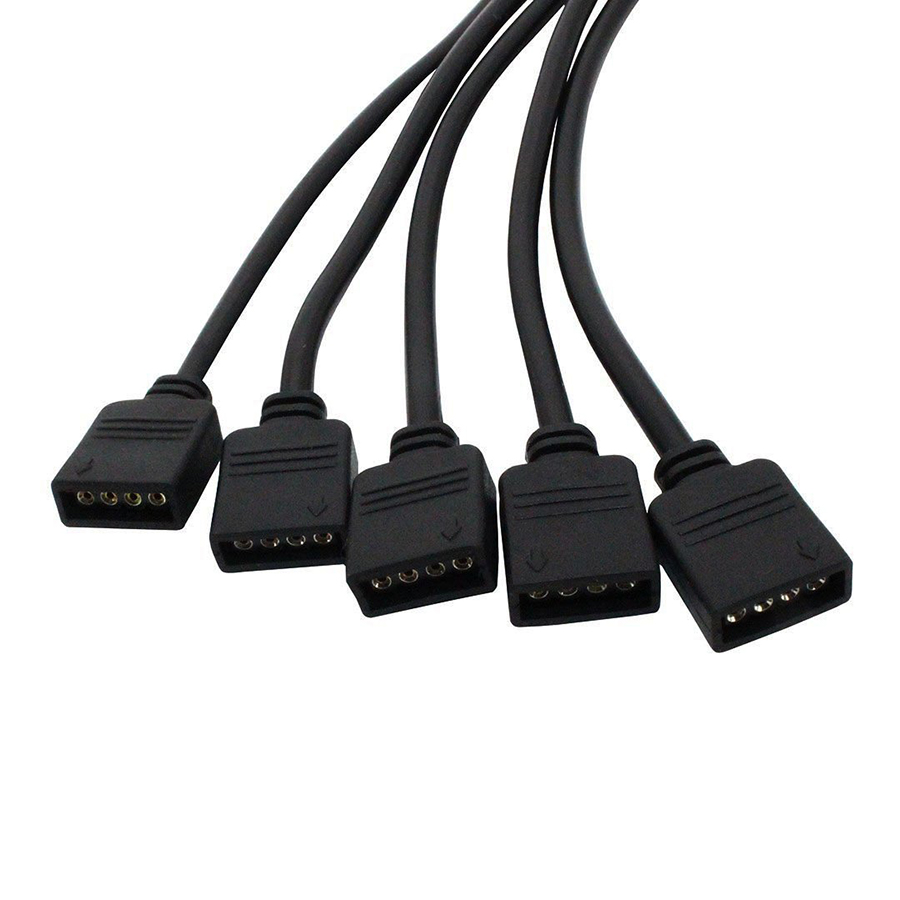 RGB LED Strip Splitter Cable 1 To 4 Ports ARGB LED Connector 3Pin 5V Wire Extension Cable Y Splitter - View #2