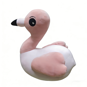 Peluche cygne rose pastel personnalisée, adorable peluche cygne pour fille, jouet en peluche cygne rose doux - Product Image 2