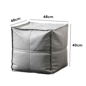 Minimalist Cube <b>Stool</b> 48x48x40 Cm Soft Technology Cloth Home Ottoman Living Room Bedroom Use Gray Blue Brown Yellow - Product Image 5