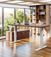 Ensemble de colonnes de levage modernes en aluminium pour bureau réglable en hauteur avec contrôleur sans fil DC12/24V, vitesse de 25 mm/s