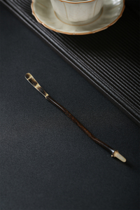 Cuillère à <span class=keywords><strong>thé</strong></span> en bambou violet naturel faite à la main, écologique, de qualité alimentaire, 18,5 cm, minimaliste, pour la cérémonie du <span class=keywords><strong>thé</strong></span> chinoise - Product Image 3