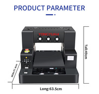 Mesin Printer Flatbed Inkjet UV A4 Baru Multi-Warna XP600 untuk Casing Ponsel, Botol Kaca Akrilik, Stiker, Printer UV DTF