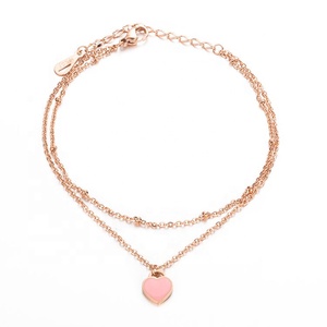In acciaio inossidabile popolare bracciale estivo caviglie impermeabili placcate in <span class=keywords><strong>oro</strong></span> <span class=keywords><strong>rosa</strong></span> - Product Image 1
