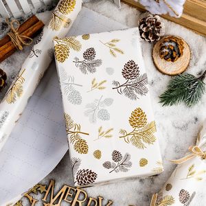 MAYPLUSS Luxury Christmas <b>Wrapping</b> <b>Paper</b> 17 Inch X 33 Feet Pine Cone Design Eco-Friendly Gift Wrap - Product Image 3