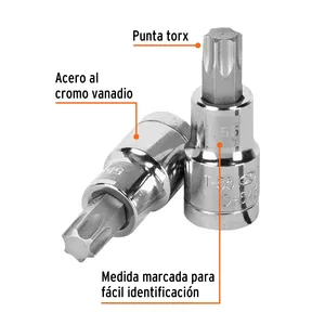 ต้นแบบที่มีช่องเสียบปลาย T-55 Torx 72ยูนิตไดรฟ์1/2 'ทรูเปอร์ - Product Image 2