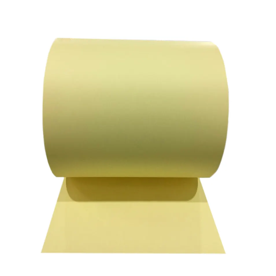 Carta di rilascio in Silicone giallo di vendita calda per etichette autoadesive