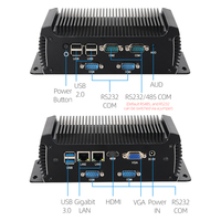 MiniPC industriel 12V sans ventilateur Intel Core I5 4200U double Gigabit Ethernet RS232 RS485 COM Linux mini ordinateur PC intégré