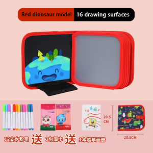 16 côtés <span class=keywords><strong>pour</strong></span> apprendre la peinture effaçable Doodle Board <span class=keywords><strong>pour</strong></span> les enfants, livre de dessin à colorier, jouets de dessin à double face - Product Image 4