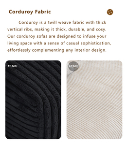 ATUNUS US em estoque Drop Shipping Vacuum Compress Combinação American Square Corduroy Tecido Modular secional Sofá Set Couch - Product Image 6