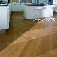 Suelo de Madera de Roble Chevron Diseñado con Tecnología Avanzada, Parqué con Diseño Hungarian Point