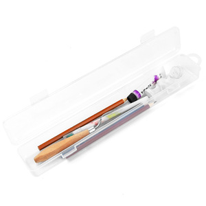 BESTLINE Art brosse boîte de rangement boîte en plastique vide pour pinceau dessin stylo conteneur avec <span class=keywords><strong>boucle</strong></span> conception - Product Image 1