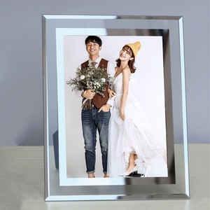 Cadre de certificat personnalisé A4 6 pouces, cadre photo en verre cristal, cadre en cristal de verre simple créatif pour l'affichage de mariage, vente en gros - Product Image 2