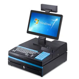 Máquina de pago POS, interfaz USB LPT, intel, CPU, hotel, cajero, terminal POS, con escáner de impresora