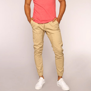 <span class=keywords><strong>Pantalon</strong></span> chino pour homme, <span class=keywords><strong>pantalon</strong></span> <span class=keywords><strong>kaki</strong></span>, <span class=keywords><strong>pantalon</strong></span> de <span class=keywords><strong>jogging</strong></span>, <span class=keywords><strong>pantalon</strong></span> en twill de coton fuselé avec cordon de serrage - Product Image 4