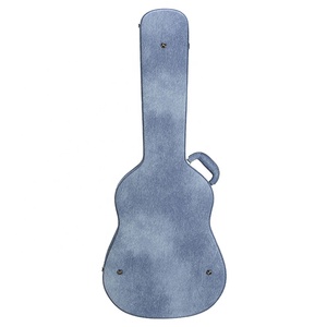 Tissu denim lavé avec compartiment pour accessoires Étui pour instruments durs électriques classiques Étui pour <span class=keywords><strong>guitare</strong></span> acoustique en bois - Product Image 4