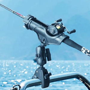 Soporte ajustable de 360 grados para caña de pescar con abrazadera de tubo para kayak, canoa y pesca en balsa - Product Image 2