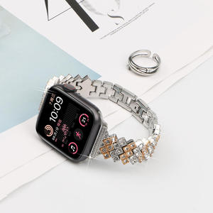 Luxury Full Rhinestone Watch <b>Strap</b> for Apple watch S 10 11 46mm Ultra 49mmm SE 44mm 42mm 38mm Metal Replacement Watch Band - Product Image 3