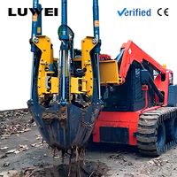 LuWei Transplanteur d'arbres hydraulique diesel, accessoire pour excavatrice, pour l'abattage, le déplacement et la plantation d'arbres, avec moteur, pompe et engrenage