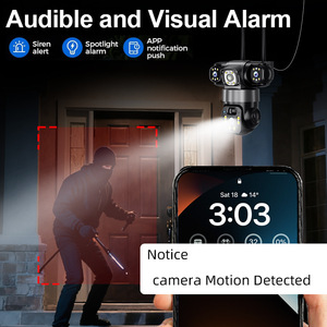 Three View Solar Powered Outdoor Surveillance <b>Camera</b> 1920x2160p Waterproof With <b>Night</b> <b>Vision</b> And Voice Intercom - Product Image 3