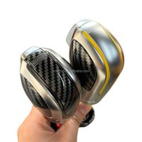 Poignée de changement de vitesse automatique de haute qualité en chrome argenté DSG avec finition en fibre de carbone noire pour Volkswagen avec plateformes PQ et MQB
