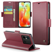 Étui portefeuille en PU avec recharge sans fil CaseMe pour Redmi 11A/12C, blocage RFID, rabat magnétique, étanche, sacs pour téléphone portable