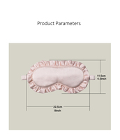 Masque de sommeil 100% Soie de Mûrier Style Floral 19mm Confortable avec Dentelle et Volants Princesse