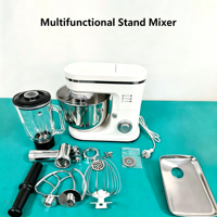 Batteur sur socle électrique puissant en acier inoxydable 6L, mélangeur à pâte multifonction avec broyeur et mixeur pour boulangerie