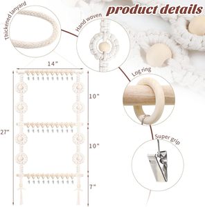 Support pour bandeaux, porte-nœuds pour filles, organisateur de bandeaux en macramé, porte-<span class=keywords><strong>accessoires</strong></span> pour cheveux - Product Image 5