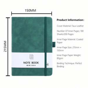 High Quality Office <b>Diary</b> <b>Notebook</b> With Elastic Band Custom Logo PU Leather Hard Cover A5 Note Book for Business Gift Wholesale - Product Image 3