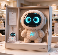 Jouet en peluche robot IA mignon, poupée robot douce personnalisée pour décoration intérieure, cadeau d'anniversaire