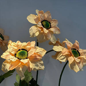 Decoración DE BODA Escenario Interior y exterior Papel hecho a mano Simulación artificial Girasol <span class=keywords><strong>Gigante</strong></span> Grandes flores de organza - Product Image 3