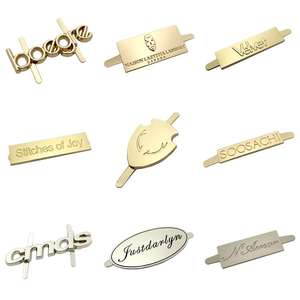 Etiquetas de <span class=keywords><strong>metal</strong></span> personalizadas con logotipo en relieve de acero inoxidable para bolsos - Product Image 5