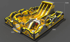 Aufblasbarer Trampolinpark für den Außenbereich, Große Aufblasbare Hüpfburg mit Gebläse, Individuelle Anfertigung ab Werk - Product Image 2