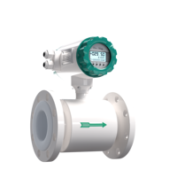 Débitmètre électromagnétique intelligent OEM avec écran LCD numérique 24V 220V PTFE PFA F46 4-20mA pour eau, liquide, acide RS485